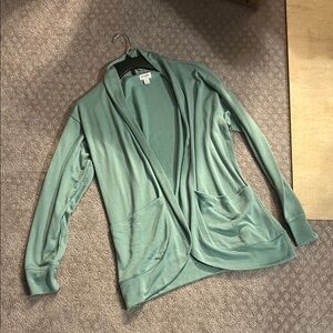J. Crew Seafoam Green Open Front Cardigan